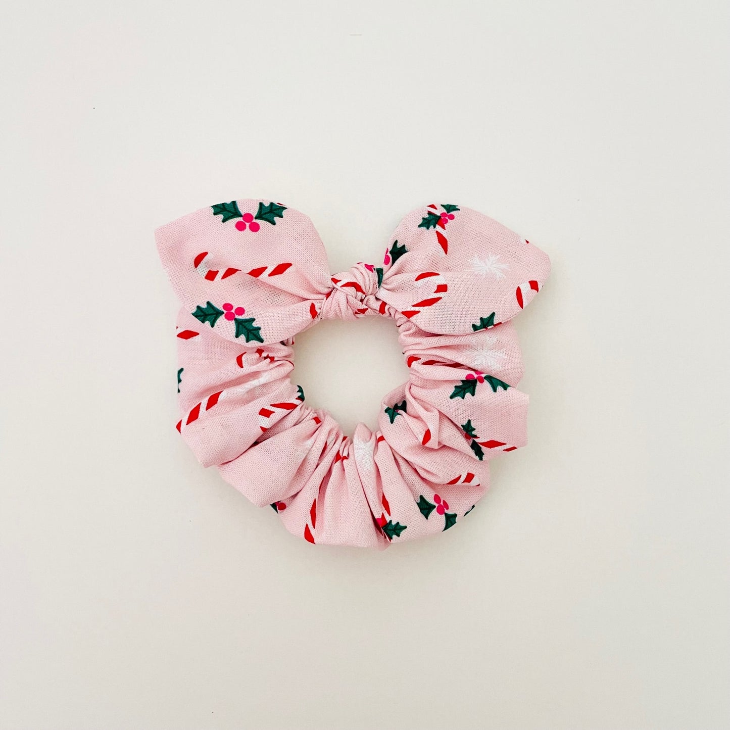 Christmas MINI Bow Scrunchie - Candycane