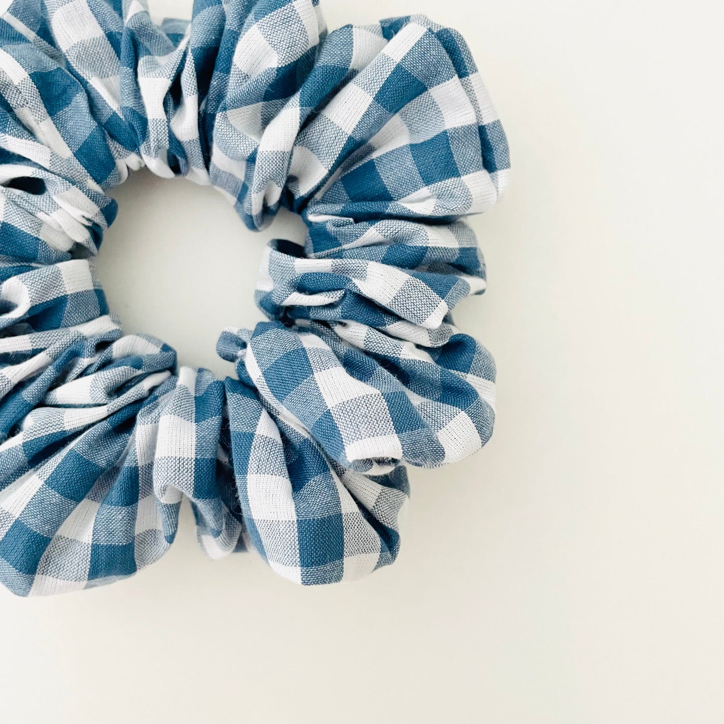 Basic Scrunchie Gingham Blue