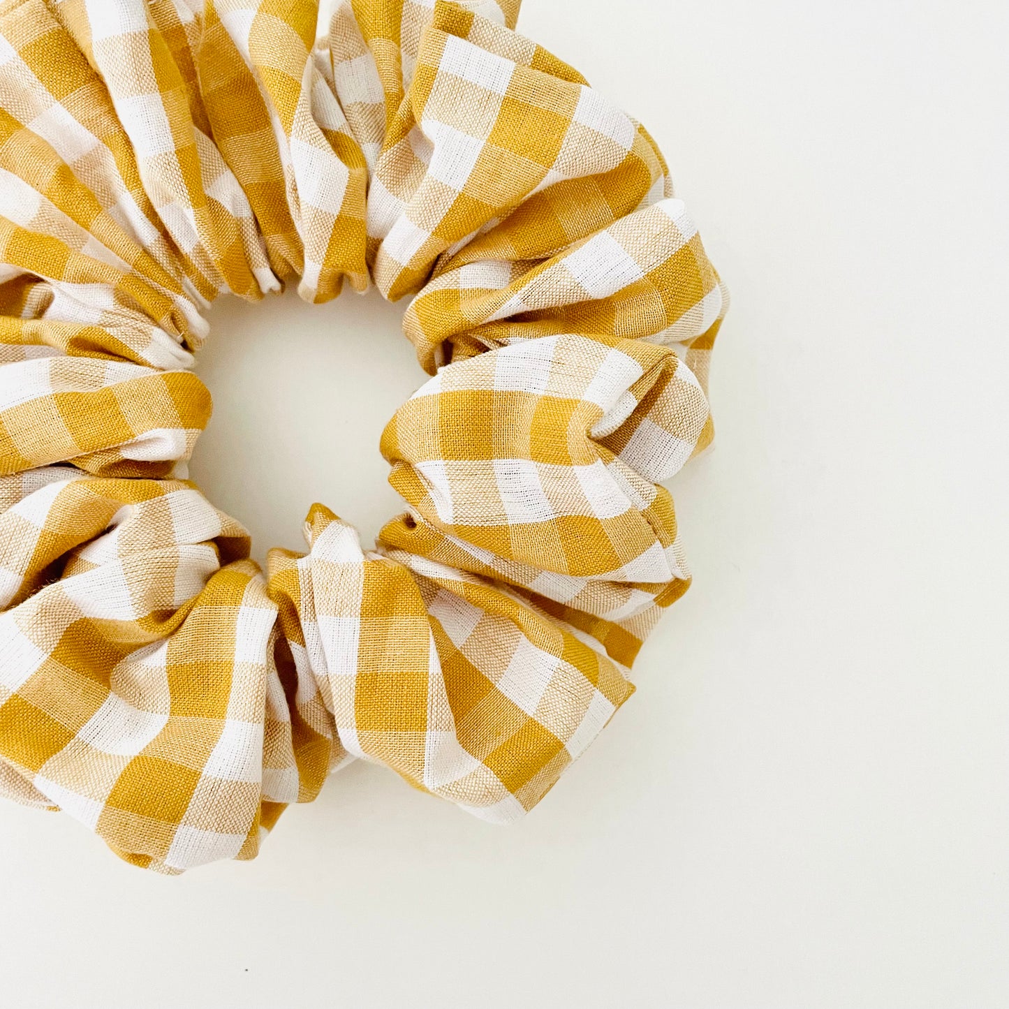 Basic Scrunchie Gingham Mustard