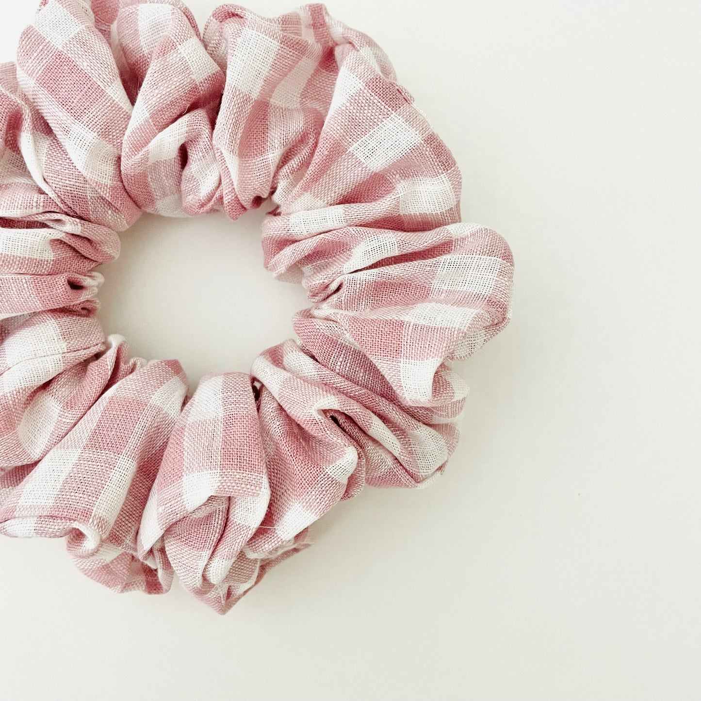 Basic Scrunchie Gingham Pink