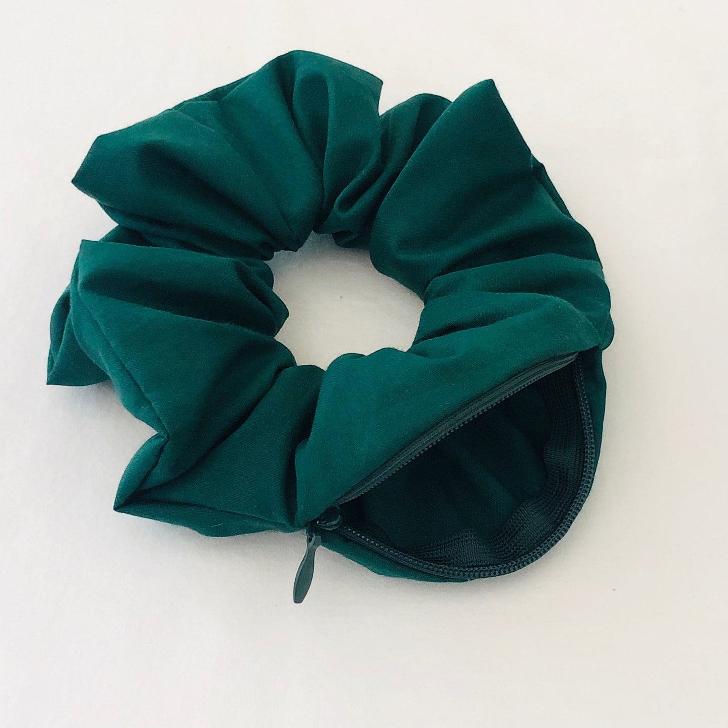 Secret Stash Scrunchie - Forest Green