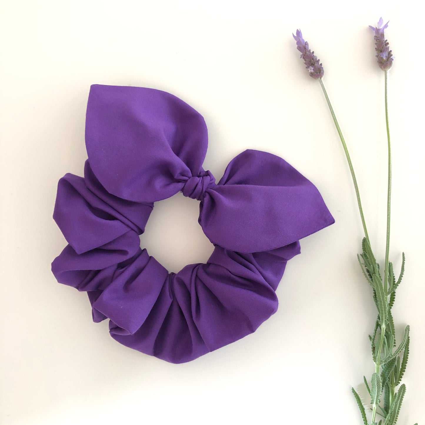 purple bow scrunchie handmade melbourne australia amethyst lavender