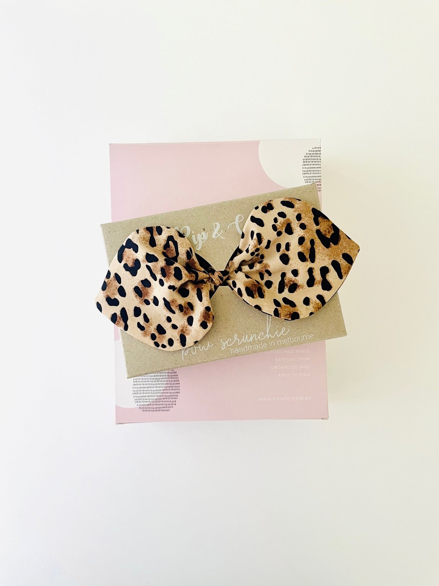Bow Scrunchie - Cheetah