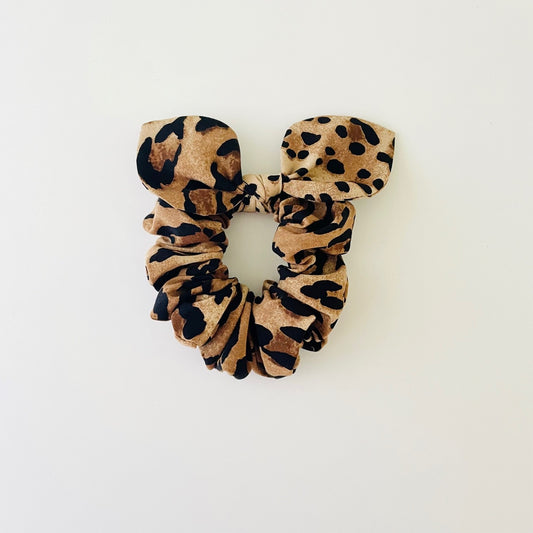 MINI Bow Scrunchie - Cheetah