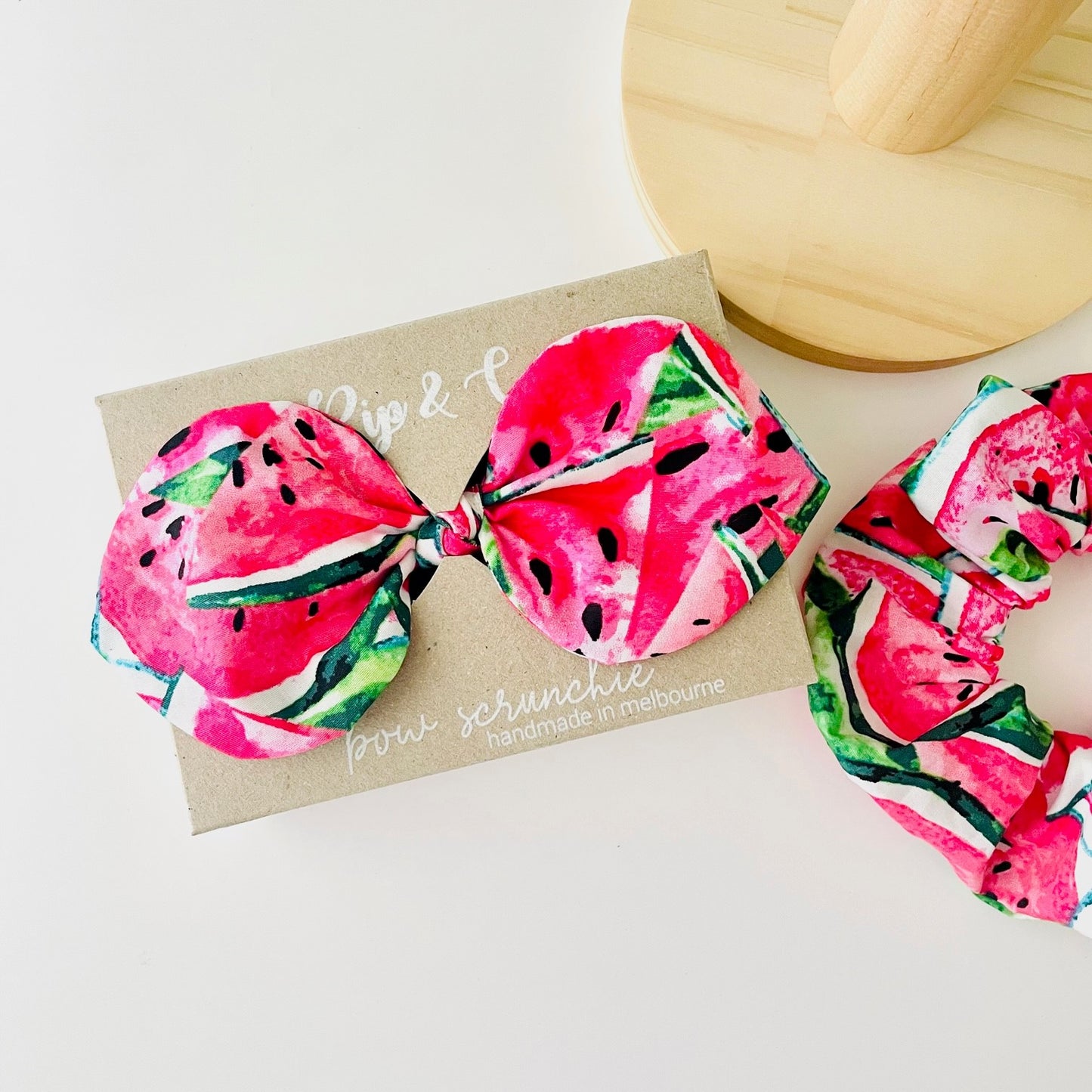 Bow Scrunchie - Watermelon