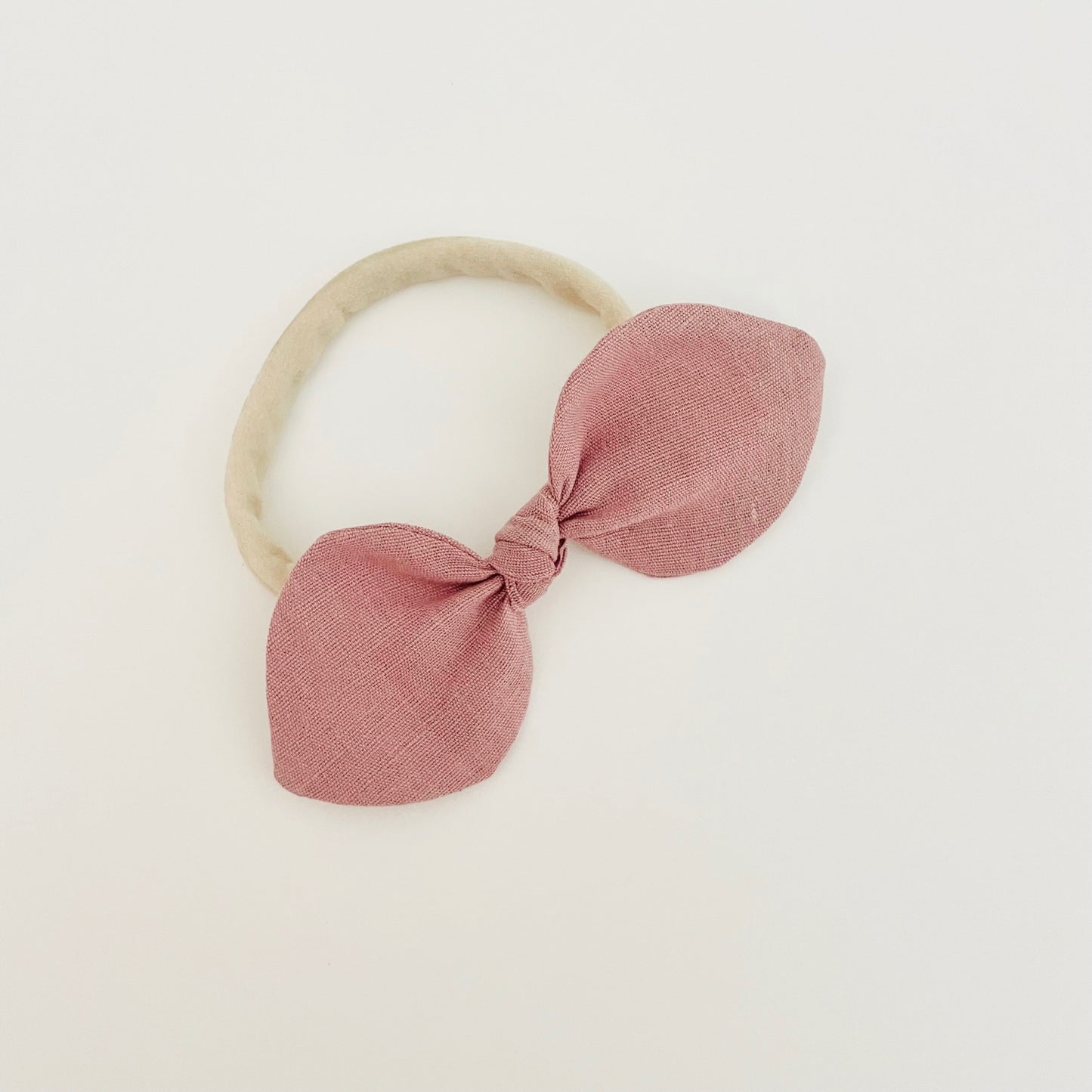 Baby Bow Headband - Linen Soft Pink