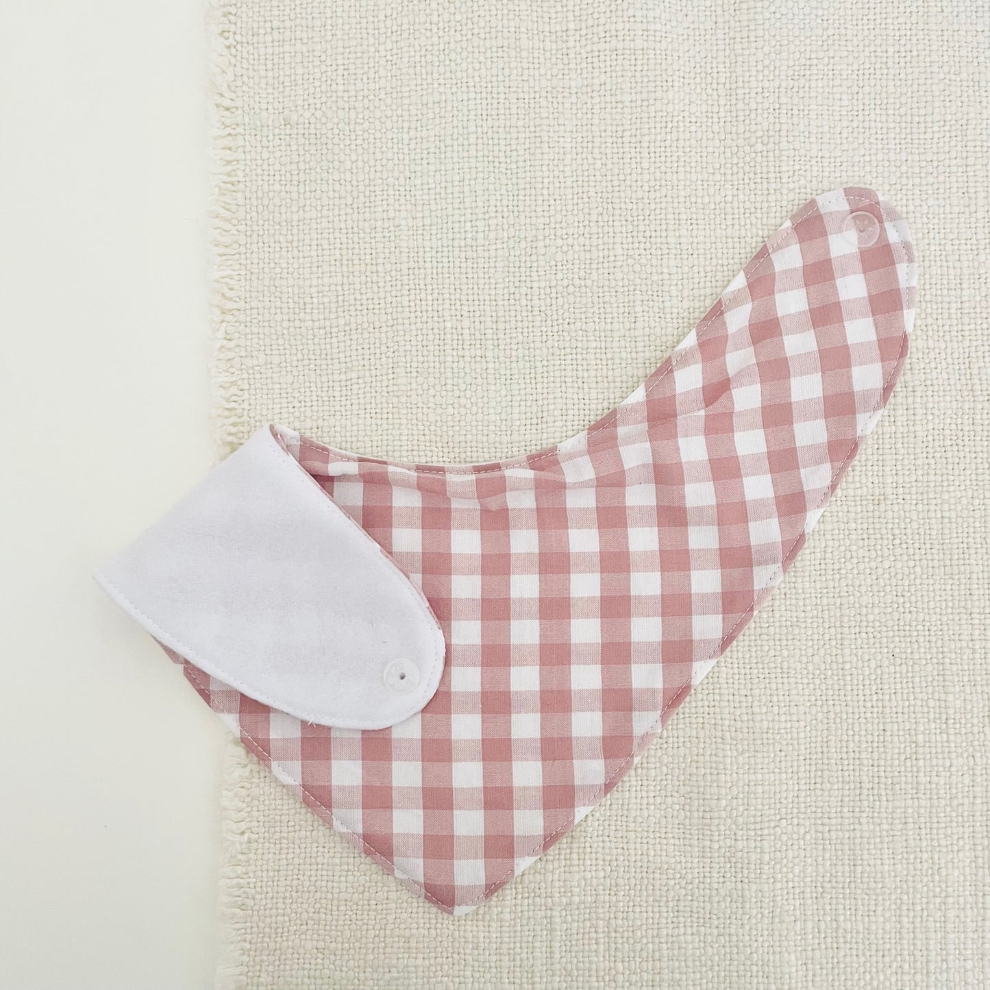 Bandana Dribble Bib - Gingham Pink