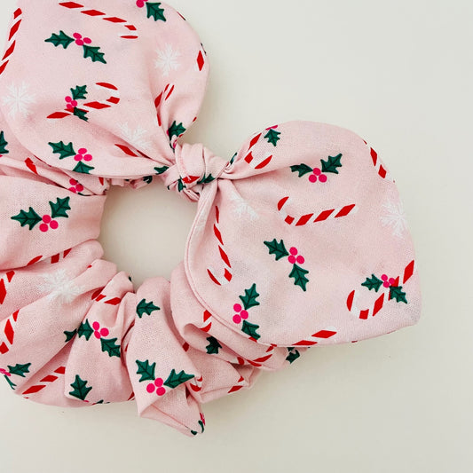 Christmas Bow Scrunchie - Candycane