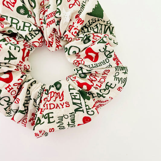 Basic Scrunchie - Christmas Peace & Joy