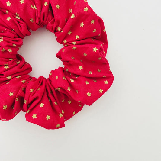 Basic Scrunchie - Christmas Red Star