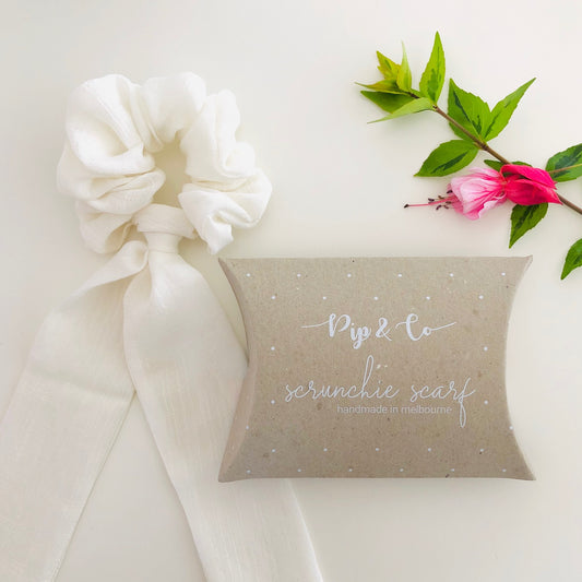 Scrunchie Scarf - Ivory