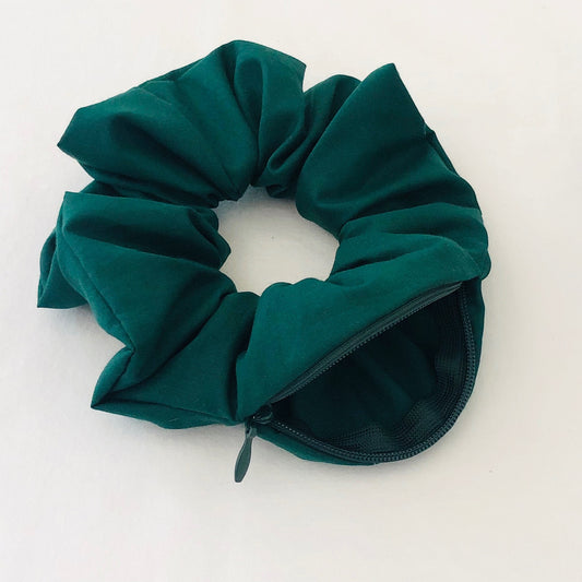 Secret Stash Scrunchie - Forest Green