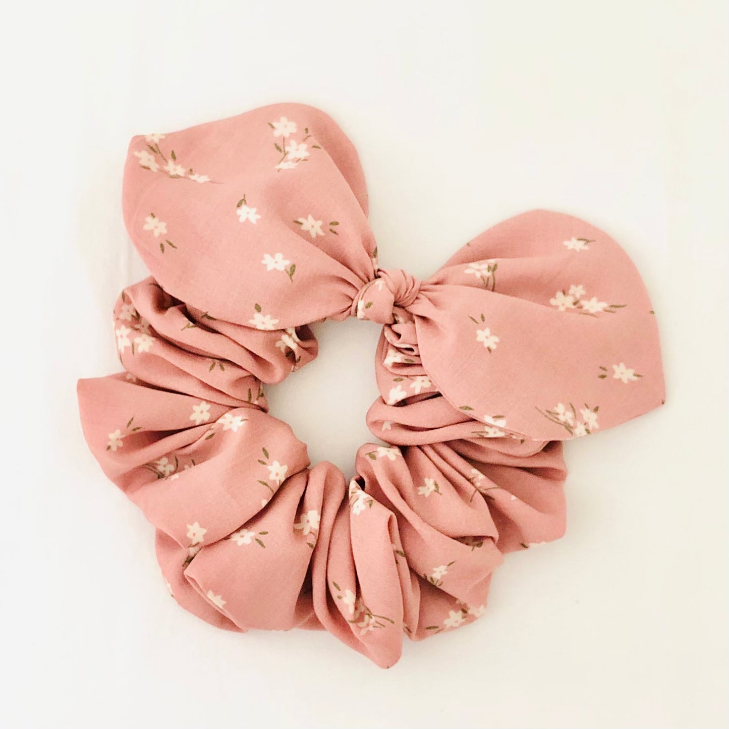 bow scrunchie handmade melbourne australia flower floral pink peach
