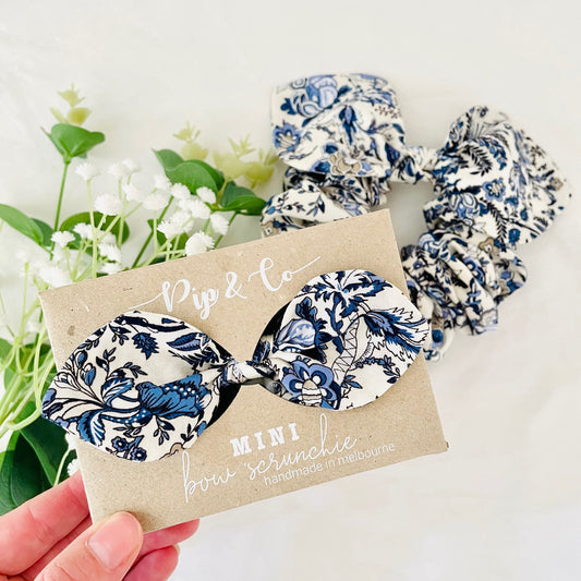 MINI Bow Scrunchie - Juniper