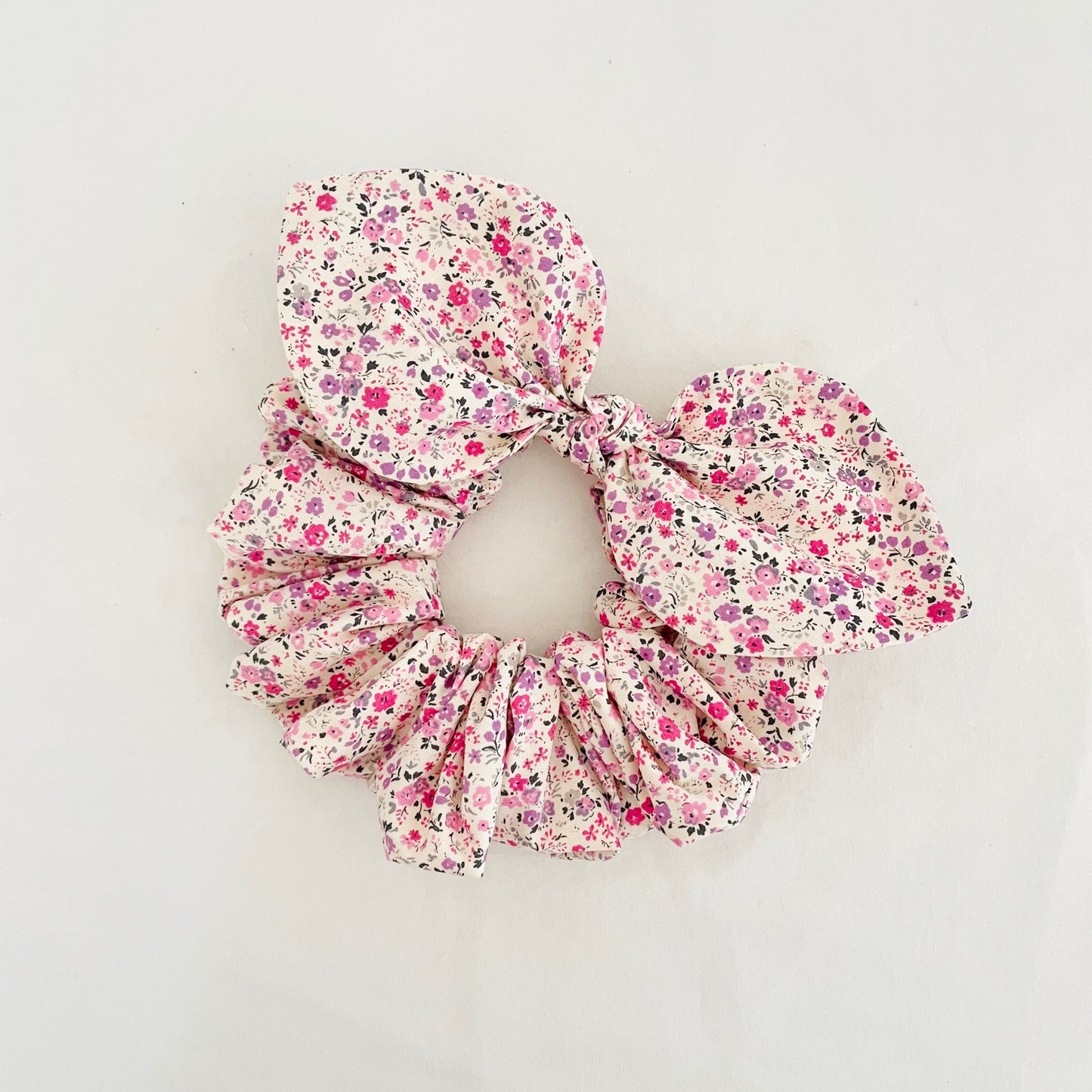 Bow Scrunchie - Pink Poppy