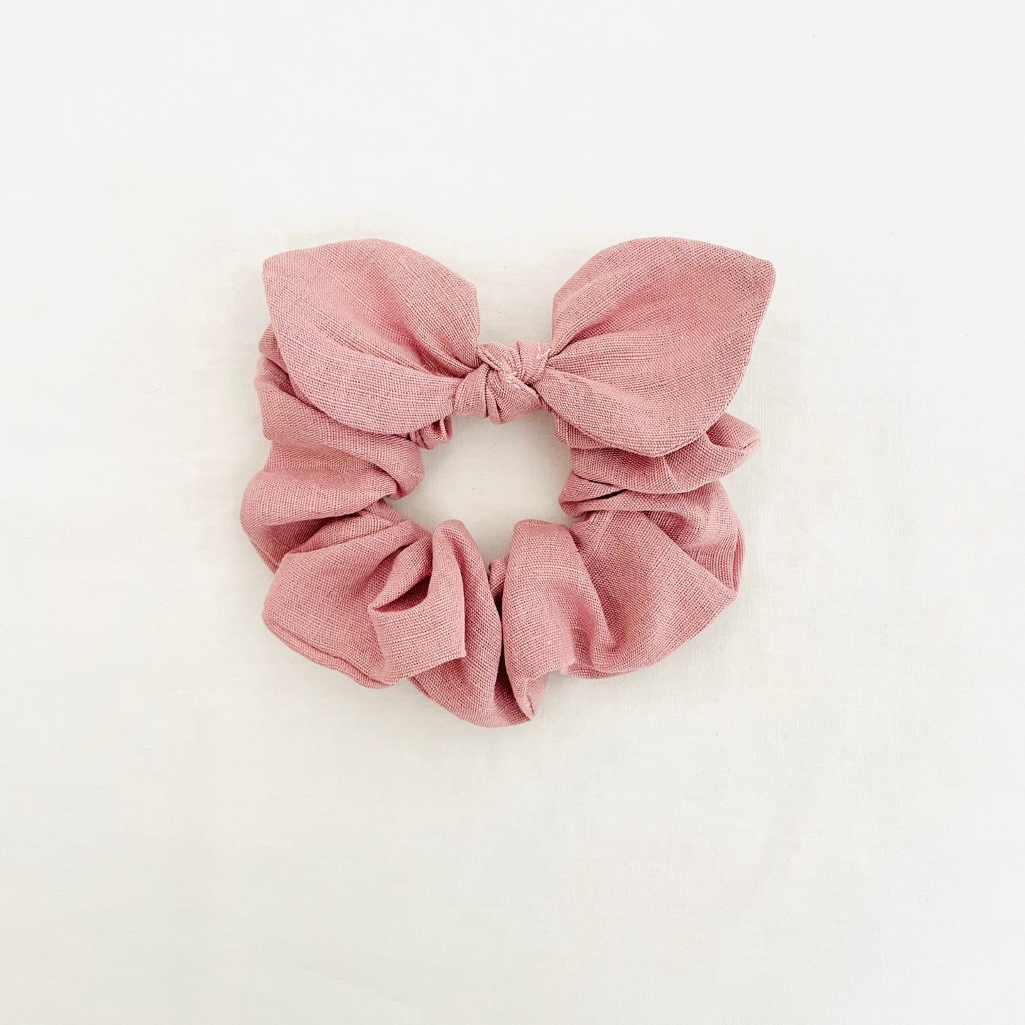 MINI Bow Scrunchie - Linen Soft Pink