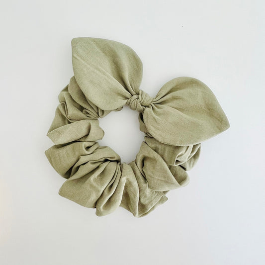 Bow Scrunchie - Linen Sage