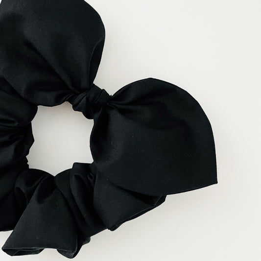 Bow Scrunchie - Jet Black