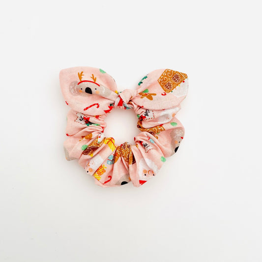 Christmas MINI Bow Scrunchie - Koala