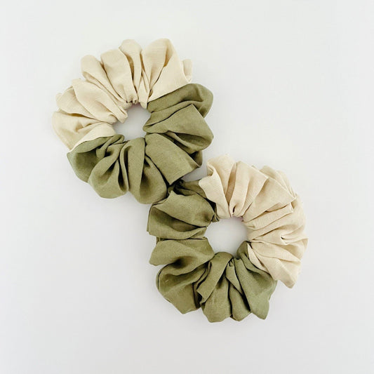 Duotone Natural Sage Scrunchie